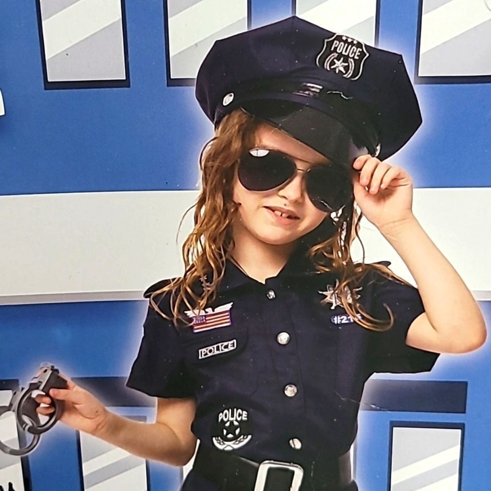 Police Officer Halloween Costume Girl's Size Small